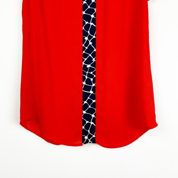 41Hawthorn Sleeveless Blouse Red With Navy Stripe Lightweight Womens Size Small - Picture 5 of 11